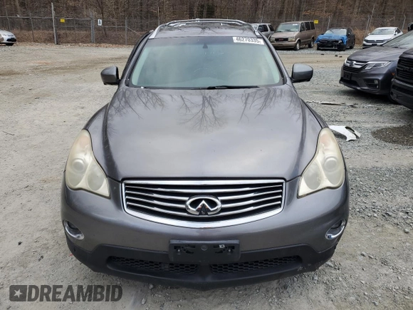 2012 Infiniti EX Journey z VIN JN1AJ0HR5CM450926, wystawiony jako Copart lot #46270335 z przebiegiem Nie podano mil oraz Szkoda całkowita • Salvage title. Historia ofert i sprzedaży dostępna na DreamBid. Obrazek 5.