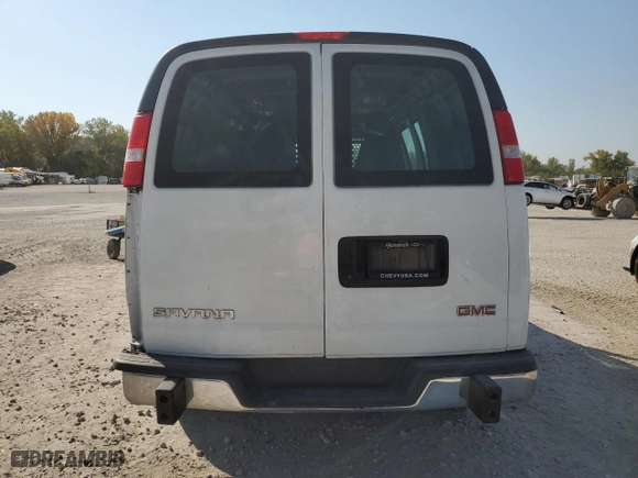 2021 GMC Savana Cargo Van with VIN 1GTW7AF78M1309120, listed as a Copart auction lot 75251504 with 50,653 mi miles and Salvage Title. Bid and sale history available at carsss.com. Image 6.