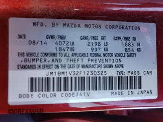 2015 Mazda 3 S Touring with VIN JM1BM1V32F1230325, listed as a Copart auction lot 81259214 with 94,661 mi miles and Salvage Title. Bid and sale history available at DreamBid. Image 12.