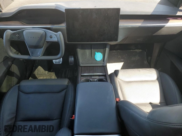 2023 Tesla Model X with VIN 7SAXCAE52PF380229, listed as a Copart auction lot 53535065 with 42,456 mi miles and Salvage Title. Bid and sale history available at DreamBid. Image 8.