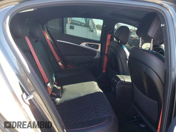 2023 Genesis G70 3.3T with VIN KMTG54TE5PU117687, listed as a Copart auction lot 76373174 with 41,892 mi miles and Salvage Title. Bid and sale history available at carsss.com. Image 10.
