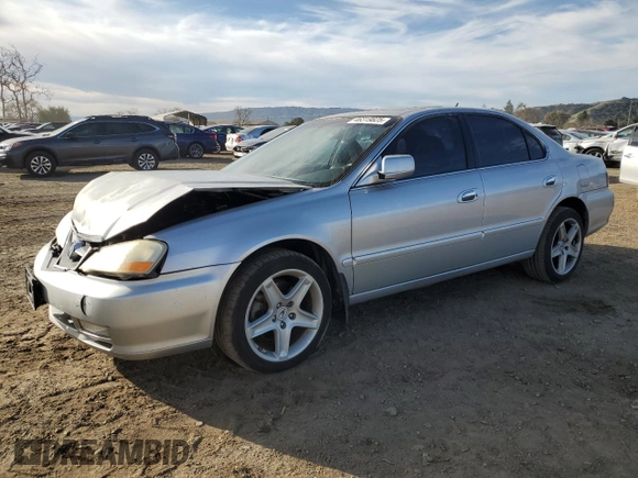 2003 Acura TL Type S w/Navigation System with VIN 19UUA569X3A074866, listed as a Copart auction lot 46319825 with 218,966 mi miles and Salvage Title. Bid and sale history available at carsss.com. Image 1.