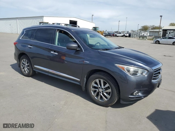 2014 Infiniti QX60 Hybrid with VIN 5N1CL0MM5EC536963, listed as a Copart auction lot 48621235 with 120,046 mi miles and Clean Title. Bid and sale history available at carsss.com. Image 4.