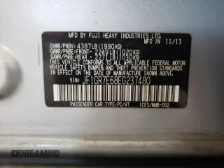 2014 Subaru WRX WRX Premium with VIN JF1GR7E68EG237480, listed as a Copart auction lot 74185214 with 119,270 mi miles and Non repairable. Bid and sale history available at DreamBid. Image 12.