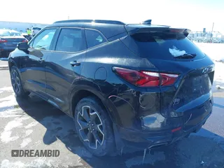 2019 Chevrolet Blazer RS with VIN 3GNKBJRS2KS654806, listed as a IAAI auction lot 41694939 with 107,436 mi miles and . Bid and sale history available at DreamBid. Image 3.