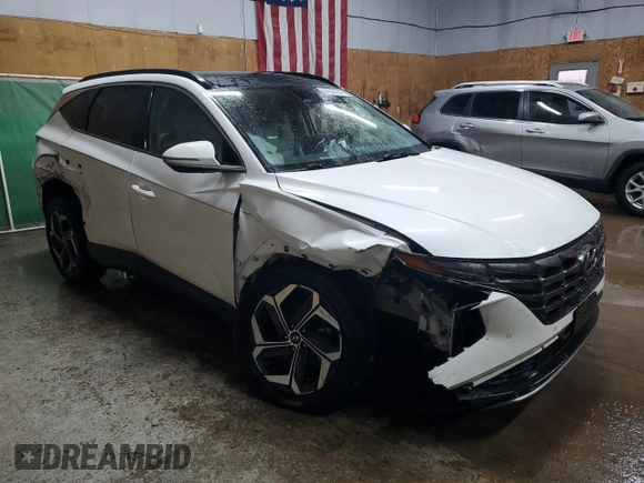 2022 Hyundai Tucson Limited with VIN 5NMJECAE7NH010601, listed as a Copart auction lot 84329044 with 22,564 mi miles and Non Repairable. Bid and sale history available at carsss.com. Image 4.