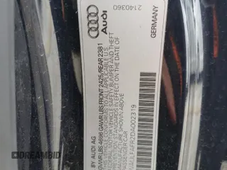 2013 Audi A5 Premium Plus z VIN WAULFAFR2DA002319, wystawiony jako Copart lot #60493295 z przebiegiem 72 453 mil mil oraz Czysty tytuł • Clean title. Historia ofert i sprzedaży dostępna na DreamBid. Obrazek 12.