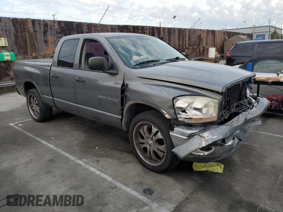 2006 Dodge 1500 SLT with VIN 1D7HA18256S568470, listed as a Copart auction lot 47492545 with 107,676 mi miles and Salvage Title. Bid and sale history available at carsss.com. Image 4.