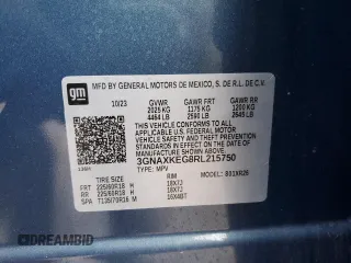 2024 Chevrolet Equinox LT with VIN 3GNAXKEG8RL215750, listed as a Copart auction lot 47218605 with Not Provided miles and Non Repairable. Bid and sale history available at DreamBid. Image 13.