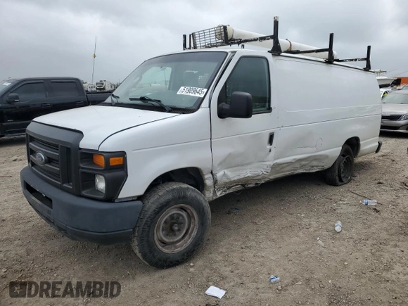2012 Ford Econoline Cargo Super Duty Commercial with VIN 1FTSS3EL5CDB39643, listed as a Copart auction lot 51909645 with 222,362 mi miles and Salvage title. Bid and sale history available at DreamBid. Image 1.