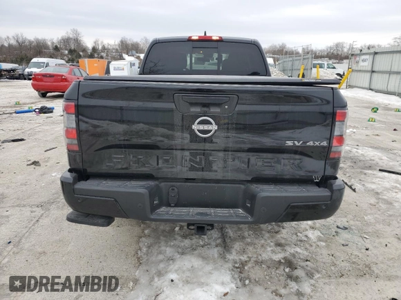 2024 Nissan Frontier SV with VIN 1N6ED1FK8RN660891, listed as a Copart auction lot 42144235 with 2,569 mi miles and Salvage title. Bid and sale history available at DreamBid. Image 6.