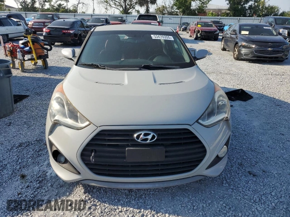2015 Hyundai Veloster Turbo with VIN KMHTC6AE1FU222528, listed as a Copart auction lot 53470355 with 94,019 mi miles and Salvage title. Bid and sale history available at DreamBid. Image 5.
