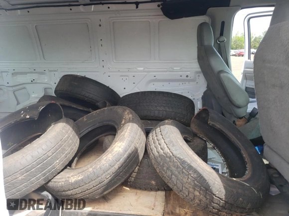 2014 Ford Econoline Cargo Commercial with VIN 1FTNE1EW3EDA66746, listed as a Copart auction lot 56550355 with 176,493 mi miles and Salvage title. Bid and sale history available at DreamBid. Image 11.