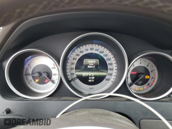 2013 Mercedes-Benz C 250 Sport with VIN WDDGF4HB5DA784854, listed as a Copart auction lot 43953325 with 83,617 mi miles and Salvage Title. Bid and sale history available at carsss.com. Image 9.