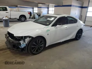 2024 Lexus IS 350 F Sport with VIN JTHGZ1E28R5035775, listed as a Copart auction lot 47109195 with 6,076 mi miles and Salvage title. Bid and sale history available at DreamBid. Image 1.