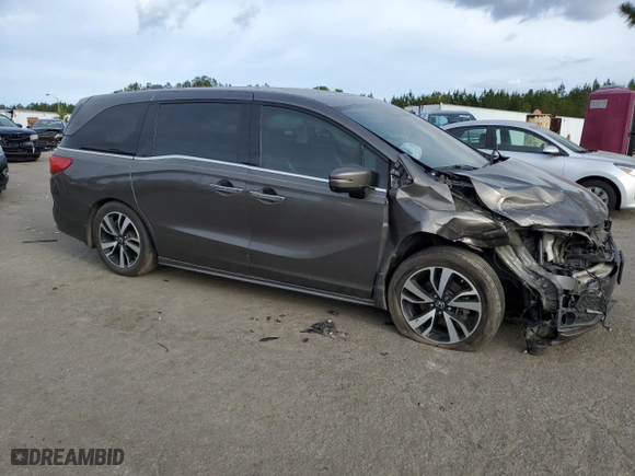 2018 Honda Odyssey Elite with VIN 5FNRL6H94JB112016, listed as a Copart auction lot 47587565 with 186,586 mi miles and Salvage Title. Bid and sale history available at carsss.com. Image 4.