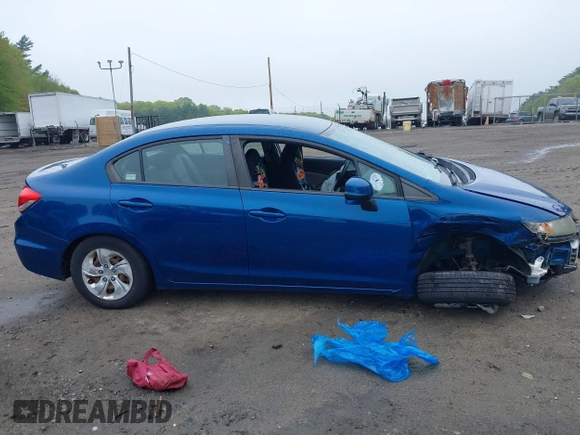 2013 Honda Civic LX with VIN 2HGFB2F55DH603354, listed as a IAAI auction lot 42154981 with 150,007 mi miles and . Bid and sale history available at DreamBid. Image 13.