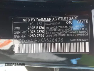 2019 Mercedes-Benz E-Class E 300 with VIN WDDZF4JB2KA526498, listed as a IAAI auction lot 40994058 with 74,282 mi miles. Bid and sale history available at carsss.com. Image 9.