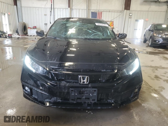 2019 Honda Civic Sport with VIN 2HGFC2F85KH590674, listed as a Copart auction lot 54452595 with 12,610 mi miles and Salvage Title. Bid and sale history available at DreamBid. Image 5.