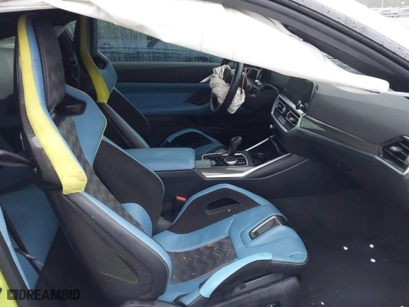 2022 BMW M4 Competition with VIN WBS33AZ04NCJ20184, listed as a IAAI auction lot 41205528 with NaN miles. Bid and sale history available at carsss.com. Image 5.