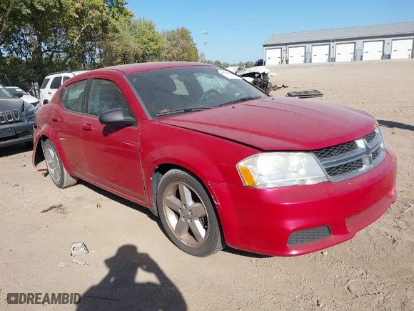 2013 Dodge Avenger SE with VIN 1C3CDZAB2DN685086, listed as a IAAI auction lot 40574525 with 140,032 mi miles. Bid and sale history available at carsss.com. Image 1.