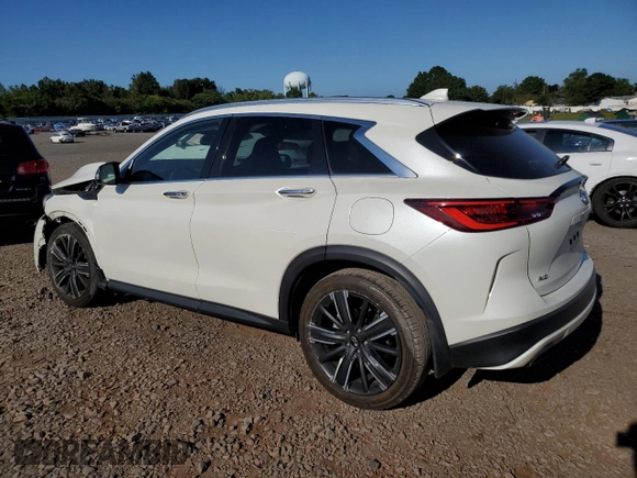 2022 Infiniti QX50 Luxe with VIN 3PCAJ5BB3NF107145, listed as a Copart auction lot 70091034 with 35,513 mi miles and Salvage title. Bid and sale history available at DreamBid. Image 2.