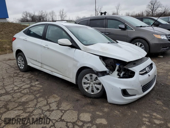 2017 Hyundai Accent SE with VIN KMHCT4AE8HU358405, listed as a Copart auction lot 35952113 with 0 mi miles. Bid and sale history available at carsss.com. Image 4.