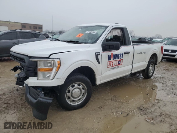2022 Ford F-150 XL with VIN 1FTMF1CB7NKD02111, listed as a Copart auction lot 43138735 with 58,841 mi miles and Salvage Title. Bid and sale history available at carsss.com. Image 1.