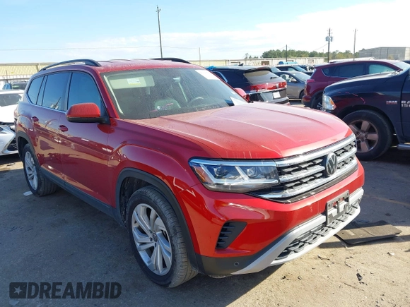 2022 Volkswagen Atlas 3.6L V6 SE w/Technology with VIN 1V2HR2CA3NC536146, listed as a IAAI auction lot 41090757 with 30,488 mi miles. Bid and sale history available at carsss.com. Image 1.