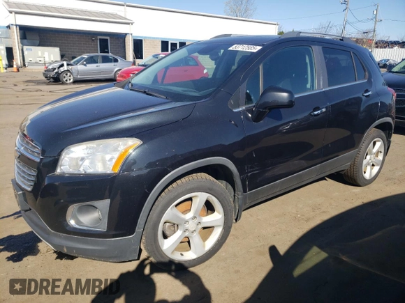 2015 Chevrolet Trax LTZ with VIN 3GNCJTSB8FL219933, listed as a Copart auction lot 53712585 with 128,325 mi miles and Clean Title. Bid and sale history available at carsss.com. Image 1.