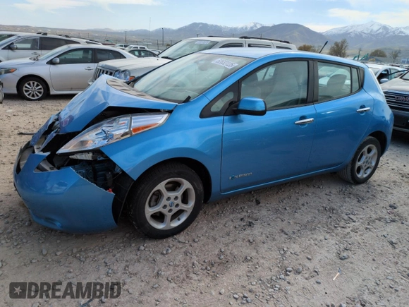 2013 Nissan LEAF SL with VIN 1N4AZ0CP4DC423984, listed as a Copart auction lot 52633125 with 61,229 mi miles and Salvage Title. Bid and sale history available at DreamBid. Image 1.