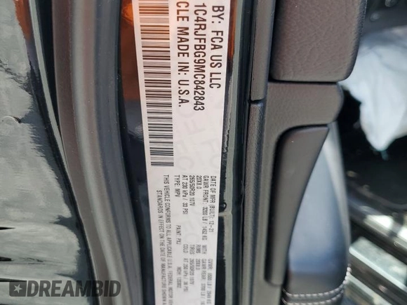 2021 Jeep Grand Cherokee 80th Anniversary with VIN 1C4RJFBG9MC842843, listed as a Copart auction lot 61495735 with Not provided miles and Salvage title. Bid and sale history available at DreamBid. Image 13.