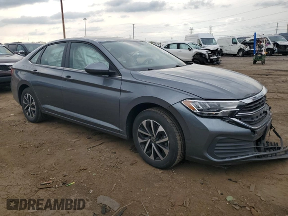 2023 Volkswagen Jetta S with VIN 3VW5M7BU2PM050809, listed as a Copart auction lot 54911535 with 42,638 mi miles and Salvage title. Bid and sale history available at DreamBid. Image 4.