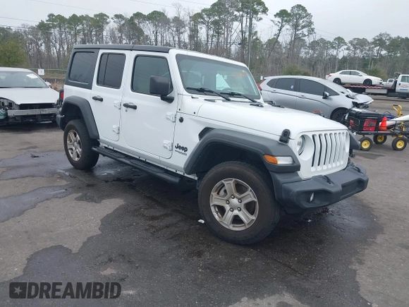 2022 Jeep Wrangler Unlimited Sport with VIN 1C4HJXDN2NW251041, listed as a IAAI auction lot 41558677 with 61,120 mi miles and . Bid and sale history available at DreamBid. Image 1.