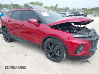 2021 Chevrolet Blazer RS with VIN 3GNKBKRS4MS570818, listed as a IAAI auction lot 42511827 with 28,519 mi miles and . Bid and sale history available at DreamBid. Image 1.