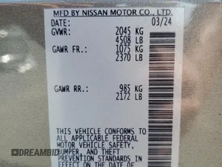 2025 Nissan LEAF S z VIN 1N4AZ1BV3SC550633, wystawiony jako Copart lot #45457115 z przebiegiem 1 982 mil mil oraz Szkoda całkowita • Salvage title. Historia ofert i sprzedaży dostępna na DreamBid. Obrazek 12.