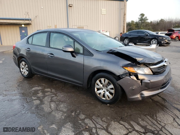 2012 Honda Civic Sdn LX with VIN 19XFB2F56CE099972, listed as a Copart auction lot 43468485 with 81,731 mi miles and Salvage Title. Bid and sale history available at carsss.com. Image 4.