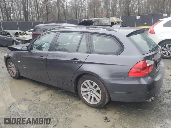 2007 BMW 3 Series 328xi with VIN WBAVT73517FZ36937, listed as a Copart auction lot 84458504 with 109,143 mi miles and Salvage title. Bid and sale history available at DreamBid. Image 2.