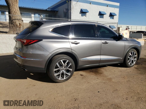 2023 Acura MDX w/Technology Package with VIN 5J8YD9H47PL007508, listed as a Copart auction lot 50713475 with 23,645 mi miles and Salvage Title. Bid and sale history available at carsss.com. Image 3.