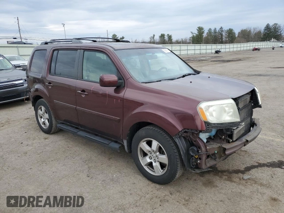 2009 Honda Pilot EX-L with VIN 5FNYF48639B022221, listed as a Copart auction lot 50955875 with 158,477 mi miles and Salvage Title. Bid and sale history available at carsss.com. Image 4.