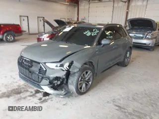 2022 Audi Q3 S line Premium Plus with VIN WA1EECF38N1139153, listed as a IAAI auction lot 42215818 with 37,644 mi miles and . Bid and sale history available at DreamBid. Image 6.