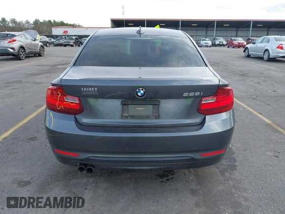 2015 BMW 2 Series 228i with VIN WBA1F5C59FV257447, listed as a IAAI auction lot 41706206 with 119,086 mi miles. Bid and sale history available at carsss.com. Image 17.