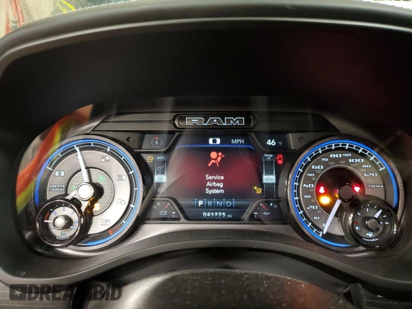 2022 Ram 1500 with VIN 1C6SRFPM1NN345727, listed as a Copart auction lot 79448554 with 41,775 mi miles and Salvage title. Bid and sale history available at DreamBid. Image 9.