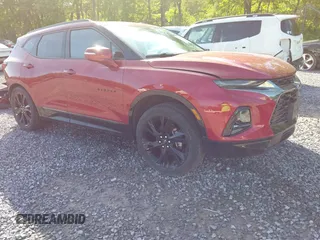 2019 Chevrolet Blazer RS z VIN 3GNKBJRS7KS693603, wystawiony jako IAAI lot #42342389 z przebiegiem 54 641 mil mil oraz . Historia ofert i sprzedaży dostępna na DreamBid. Obrazek 1.
