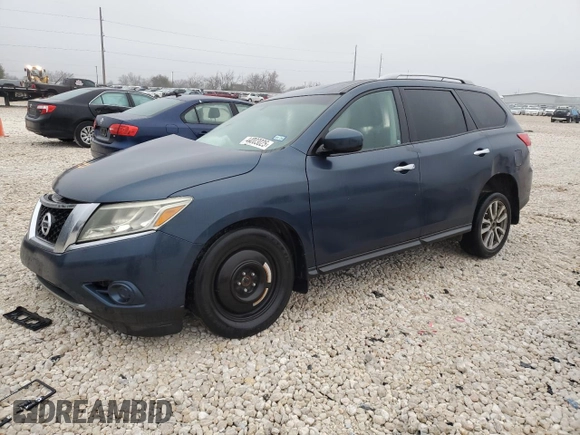 2015 Nissan Pathfinder SV with VIN 5N1AR2MN0FC693392, listed as a Copart auction lot 44003025 with 0 mi miles and Salvage Title. Bid and sale history available at carsss.com. Image 1.