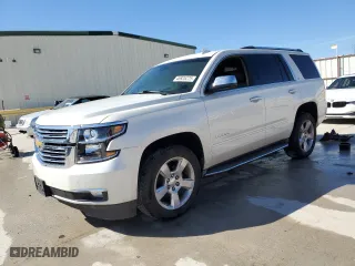 2015 Chevrolet Tahoe LTZ with VIN 1GNSCCKC0FR639998, listed as a Copart auction lot 46825225 with 0 mi miles and Salvage Title. Bid and sale history available at carsss.com. Image 1.