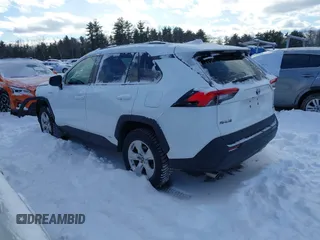 2021 Toyota RAV4 Hybrid LE with VIN 4T3LWRFV9MU047628, listed as a IAAI auction lot 41335589 with 36,748 mi miles. Bid and sale history available at carsss.com. Image 3.