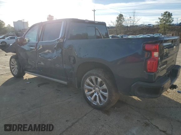 2021 Chevrolet Silverado 1500 High Country with VIN 1GCUYHED2MZ378391, listed as a Copart auction lot 87929465 with 0 mi miles and Salvage Title. Bid and sale history available at carsss.com. Image 2.