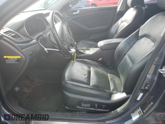 2014 Kia Cadenza Premium with VIN KNALN4D72E5142855, listed as a Copart auction lot 77654804 with 107,216 mi miles and Salvage Title. Bid and sale history available at carsss.com. Image 7.