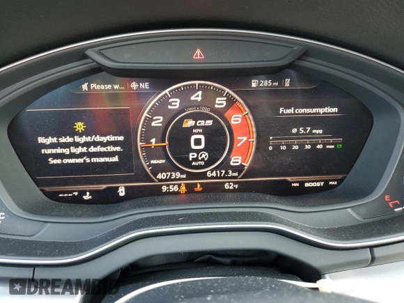 2018 Audi SQ5 Premium Plus with VIN WA1A4AFY9J2009677, listed as a Copart auction lot 44197324 with 40,739 mi miles and . Bid and sale history available at DreamBid. Image 9.